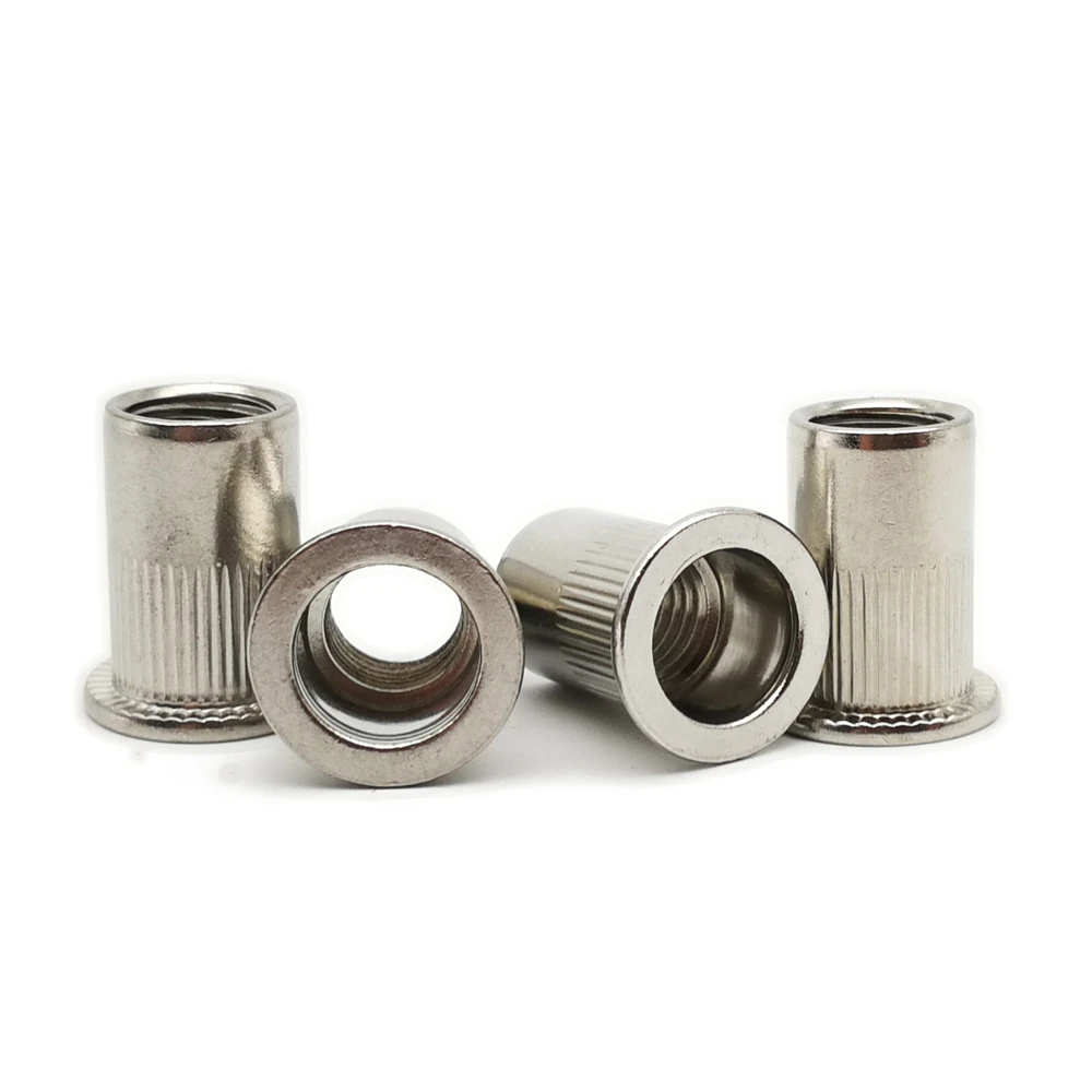 Оптовая торговля из нержавеющей стали плоская головка заклепки гайка M3 M4 M5 M6 M8 M10