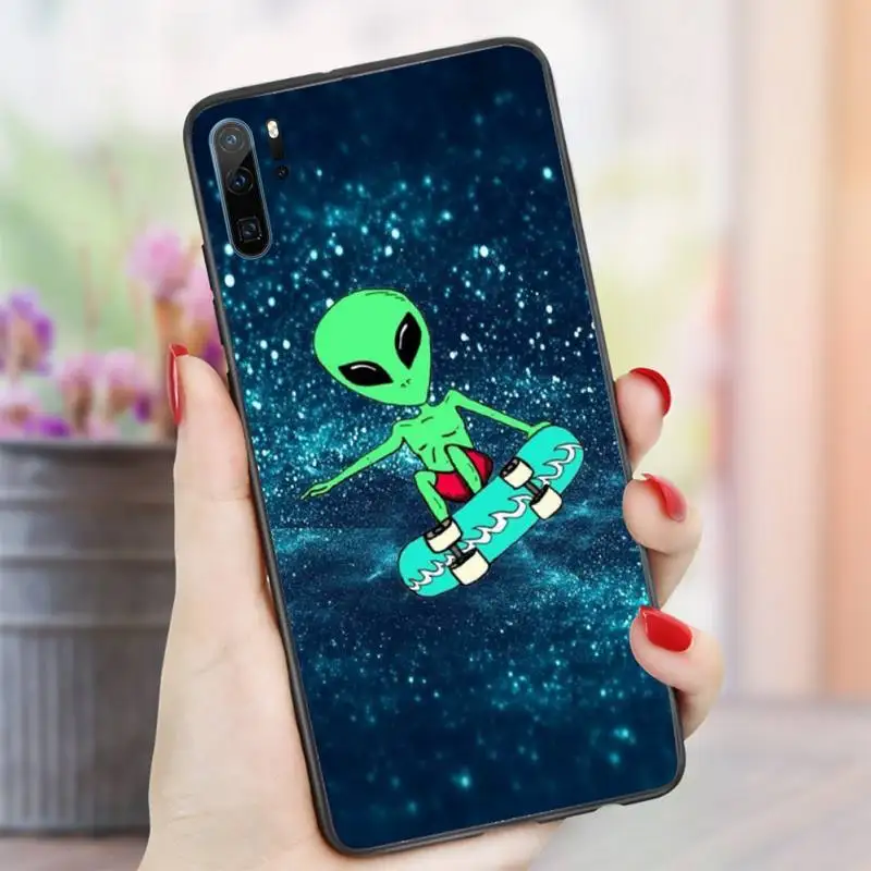 

Cartoon alien space universe Phone Case For Huawei honor Mate P 10 20 30 40 i 9 8 pro x Lite smart 2019 nova 5t