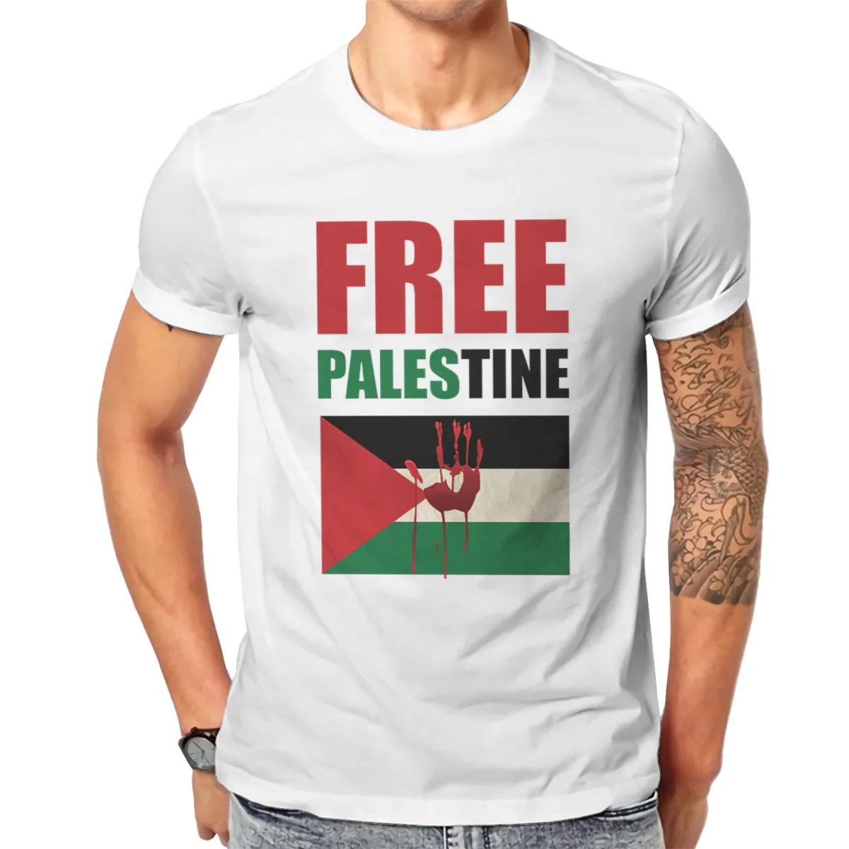 

free palestine gaza palestine T shirt Men T shirt summer T-shirt