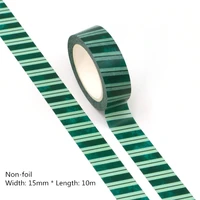 10pcslot 15mm10m blackish green dark green stripe cloud decorative washi tape scrapbooking masking tape school office supply