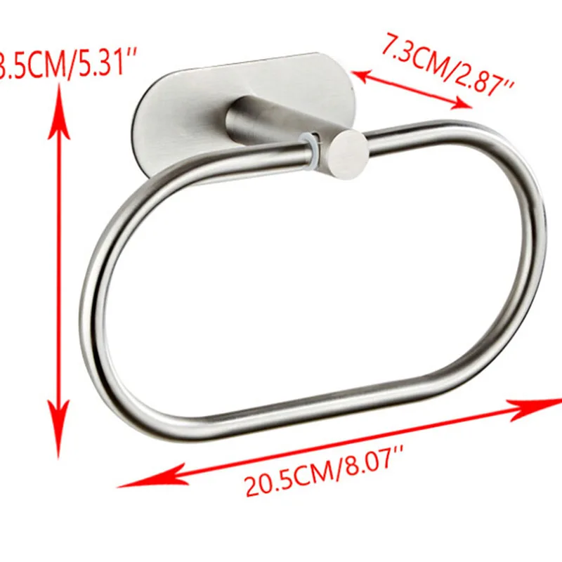 

Bath Wall Mounted Towel Ring Hand Rack Roll Rail Towel Holder High Quality Durable Toilet Furnitures Bathroom Hardware New