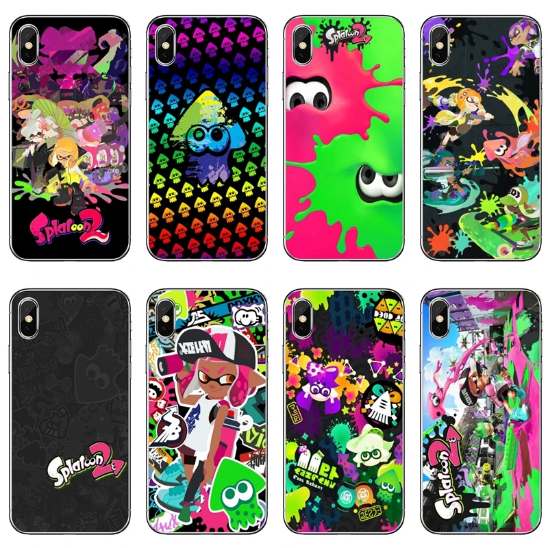 Мягкий чехол Красочные Splatoon 2 для Samsung Galaxy A10 A30 A40 A50 A60 A70 A6s A8 A9s J4 J6 Prime Plus 2018 |