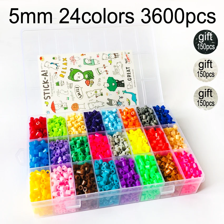 DOLLRYGA juguets 3600 шт./кор. 5 мм Хама бусины комплект ювелирных изделий Perler бисер