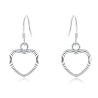 free shipping silver beautiful simple fine beauty boutique flat hollow earrings party earrings 2021 trend classic jewelry