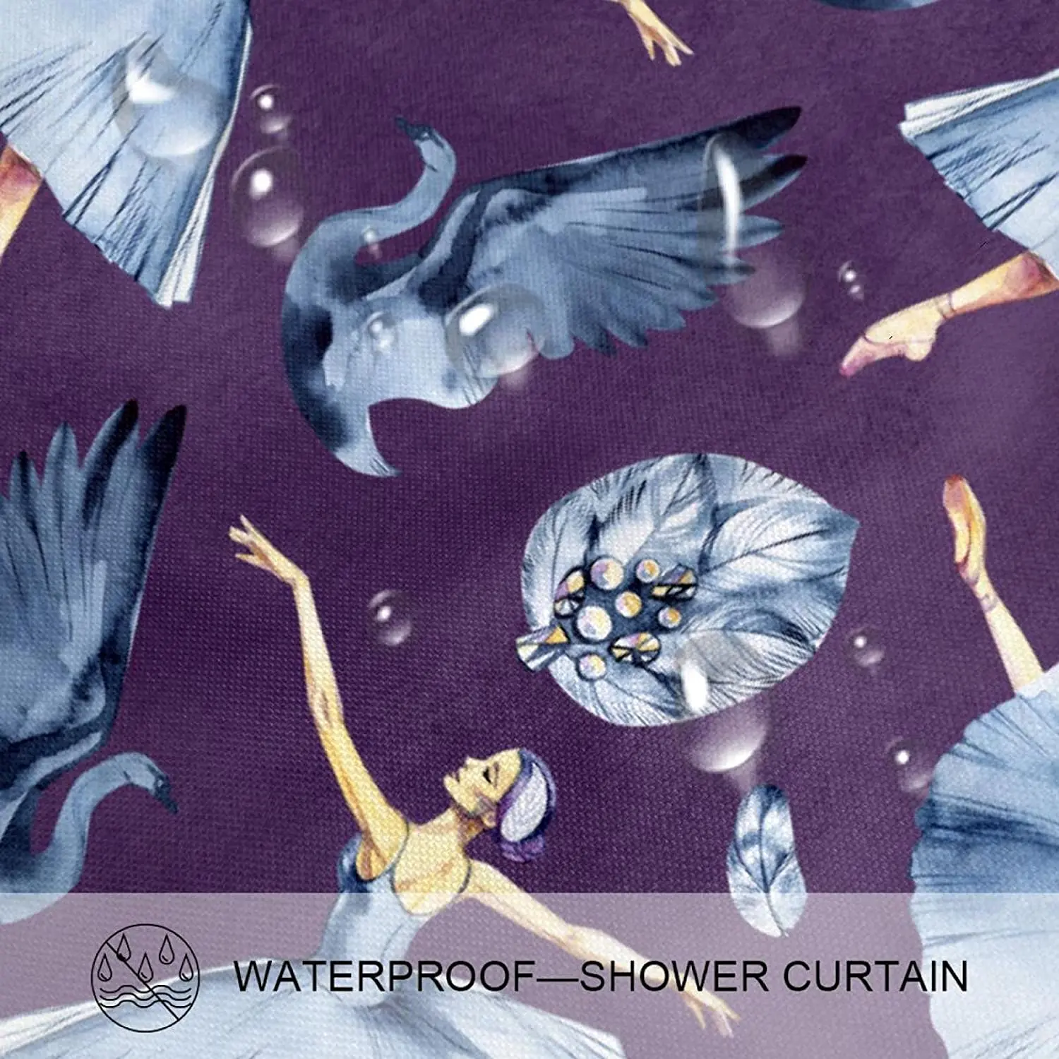 Занавеска для душа Балерина девочка с черным лебедем от Ho Me Lili занавеска ванной