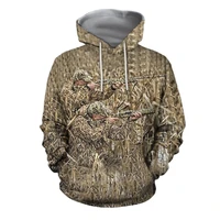 duck hunting mens clothes hoodie 3d printed spring unisex casual zipper pullover menwomens sweatshirt