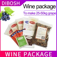 wine yeast home brewed wine complete set of wine making auxiliary materials containing yeast pectinase bentonite oak chips