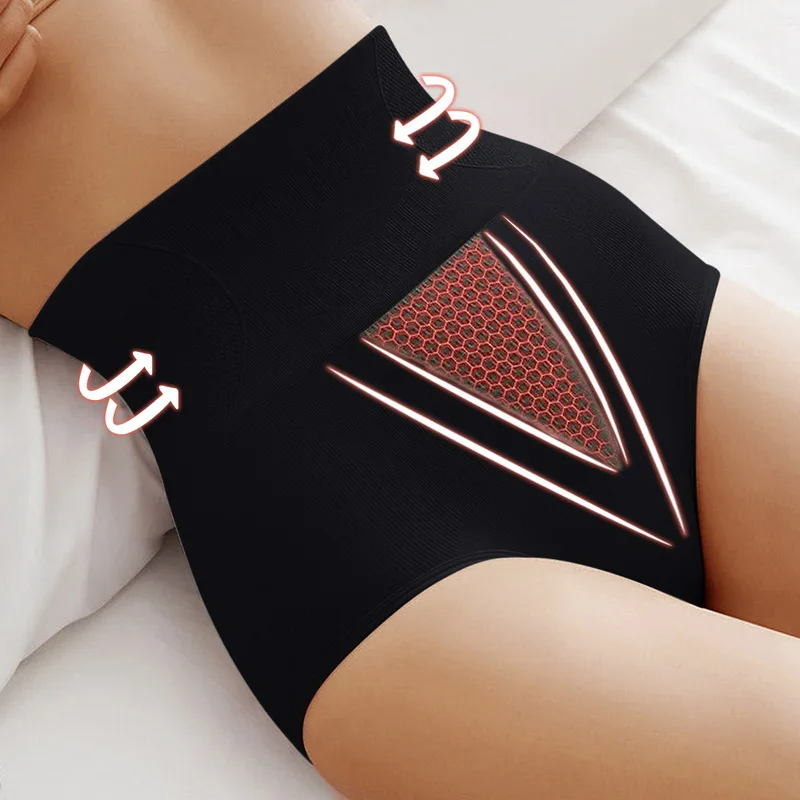

Hot Sale High Waist Shaping Panties Honeycomb Graphene Hip Lifting Panties Briefs Underwear Panties Women Girl