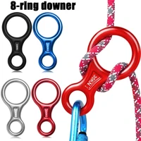 rock climbing 8 shape eight ring abseiling device 35kn descender belay rappelling carabiner downhill rappelling gear molle