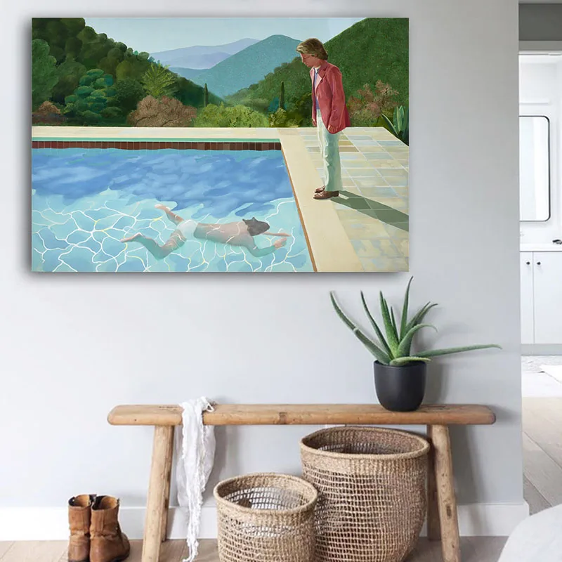 Постер с изображением Давида хокни плакат Клода на каменном ландшафте