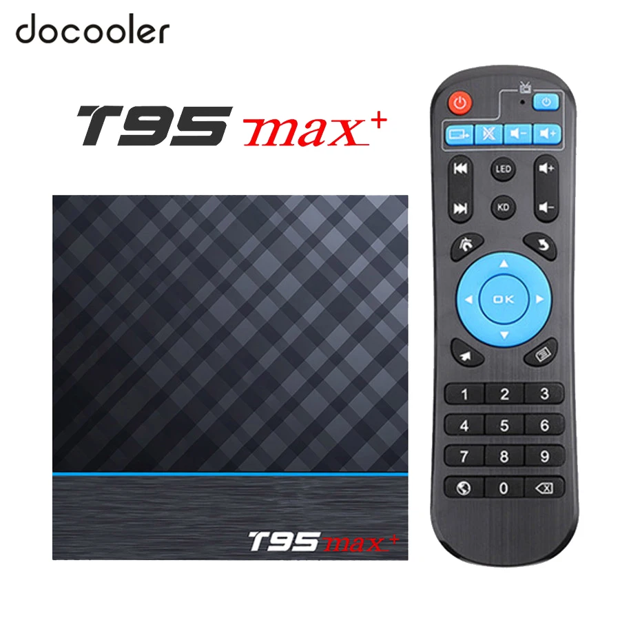 Приставка Смарт ТВ Docooler T95 MAX Plus S905X3 64 бит Android 9 0 4 Гб ПЗУ 32 ГБ/64 ОЗУ 2 4G + 5G