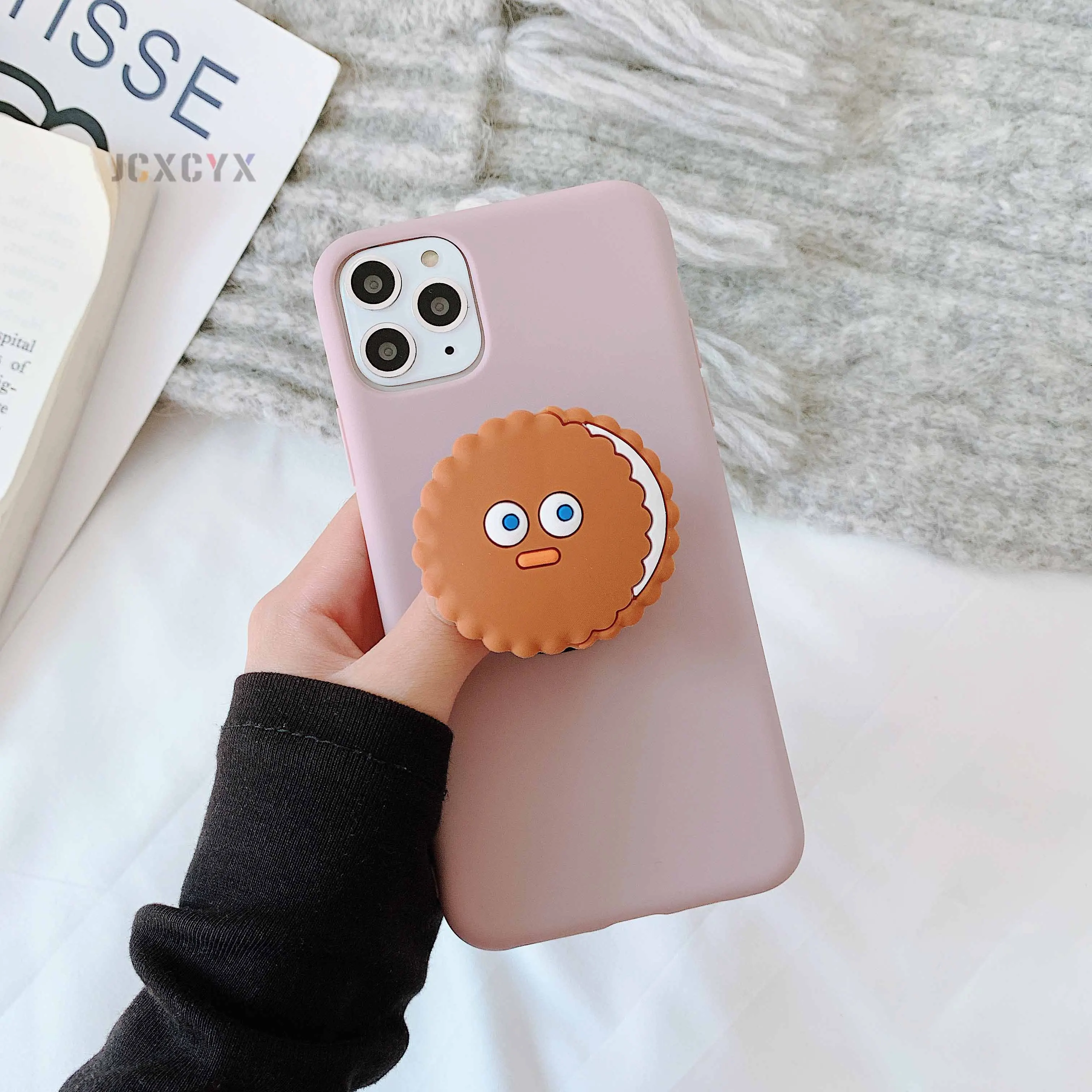 3D милый Cartoo Oreo печенье мягкий чехол для телефона для iphone X XR XS 11 Pro Max 6S 7 8 plus держатель чехол для samsung S8 S9 S10 Note