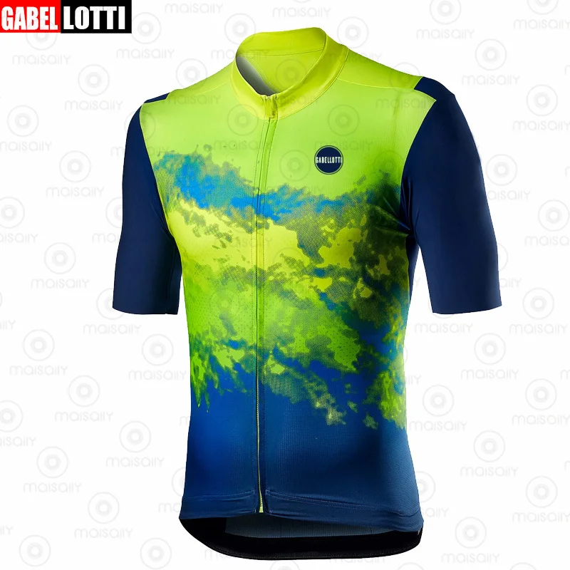 

GABELLOTTI Summer Professional Cycling Clothes Men's Short-sleeved Breathable Shirt Cycling Clothes Bicycle Maillot Ciclismo