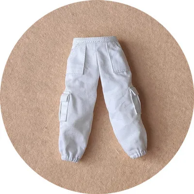 1/6 Комбинезоны для кукол Blyth брюки Blyth клетчатое пальто Blyth одежда(подходит для blyth, azone, ob24, Lai, mmk, ICY, кукла 1/6 - Цвет: white