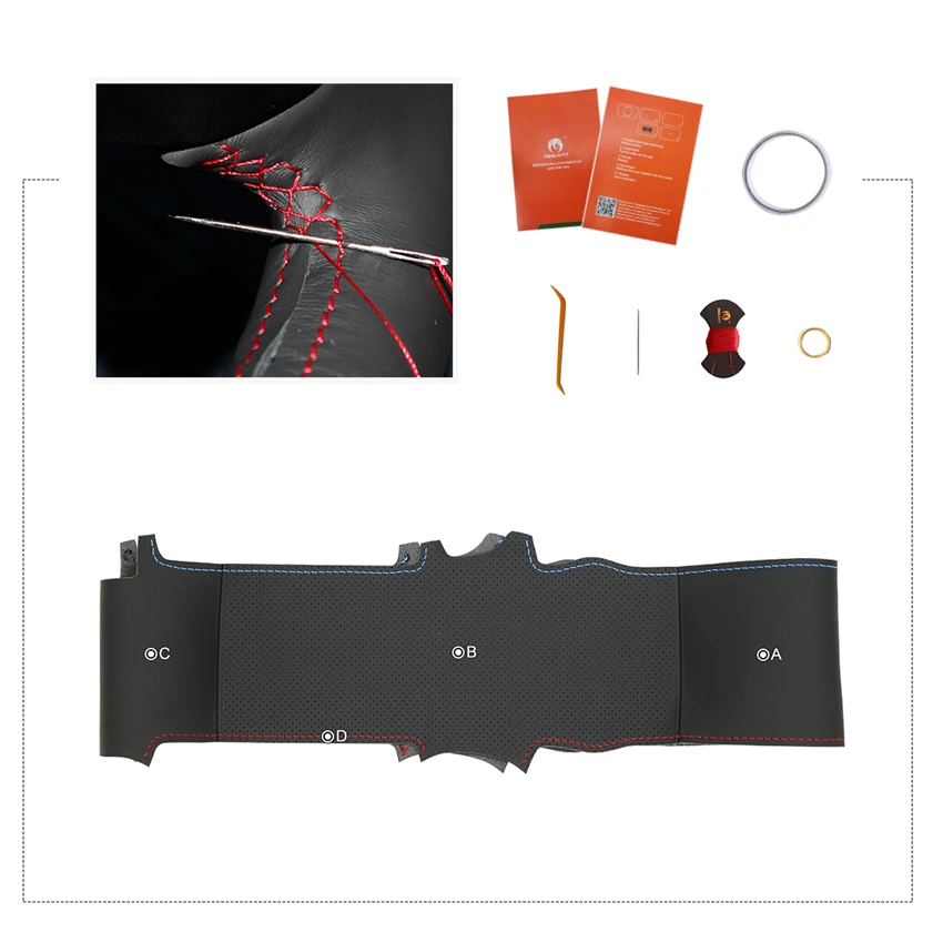 MEWANT черный искусственная кожа Чехол рулевого колеса автомобиля для BMW X3 (M Sport) E83