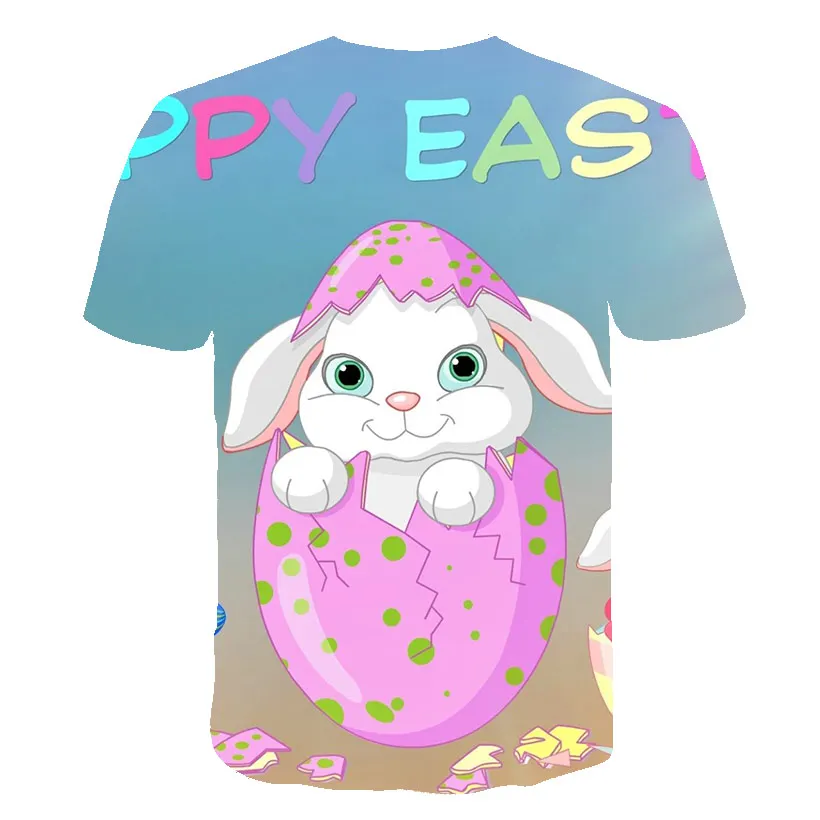 2021 Summer Kid Casual Sweet Cute T-shirt 3D Print Animal Dog Pig Children Short Sleeve O-Neck Boys Tee Tops Shirts Teenage Girl images - 6