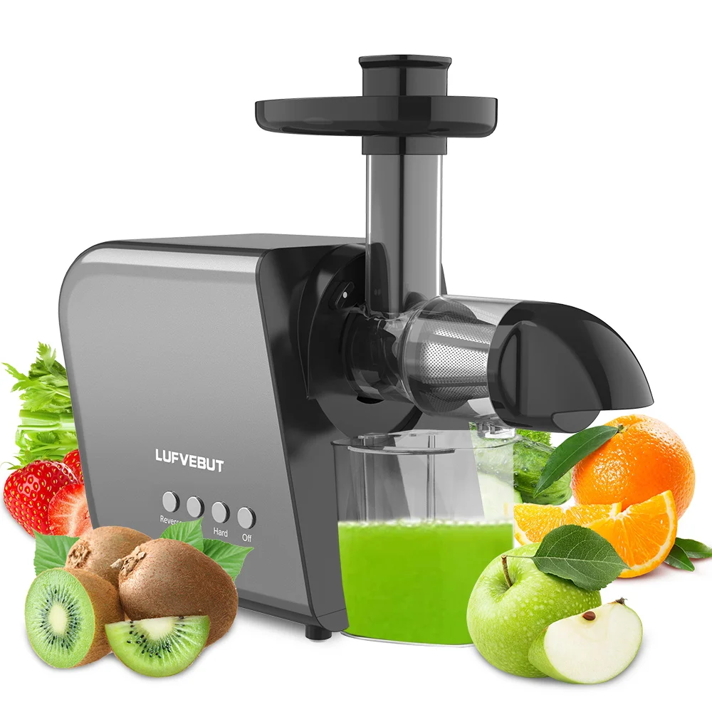 

Home Juicers Fruit Vegetable Slow Masticating Juicer Machines Cold Press High Yield Extractor BPA-Free Quiet Motor Easy Clean