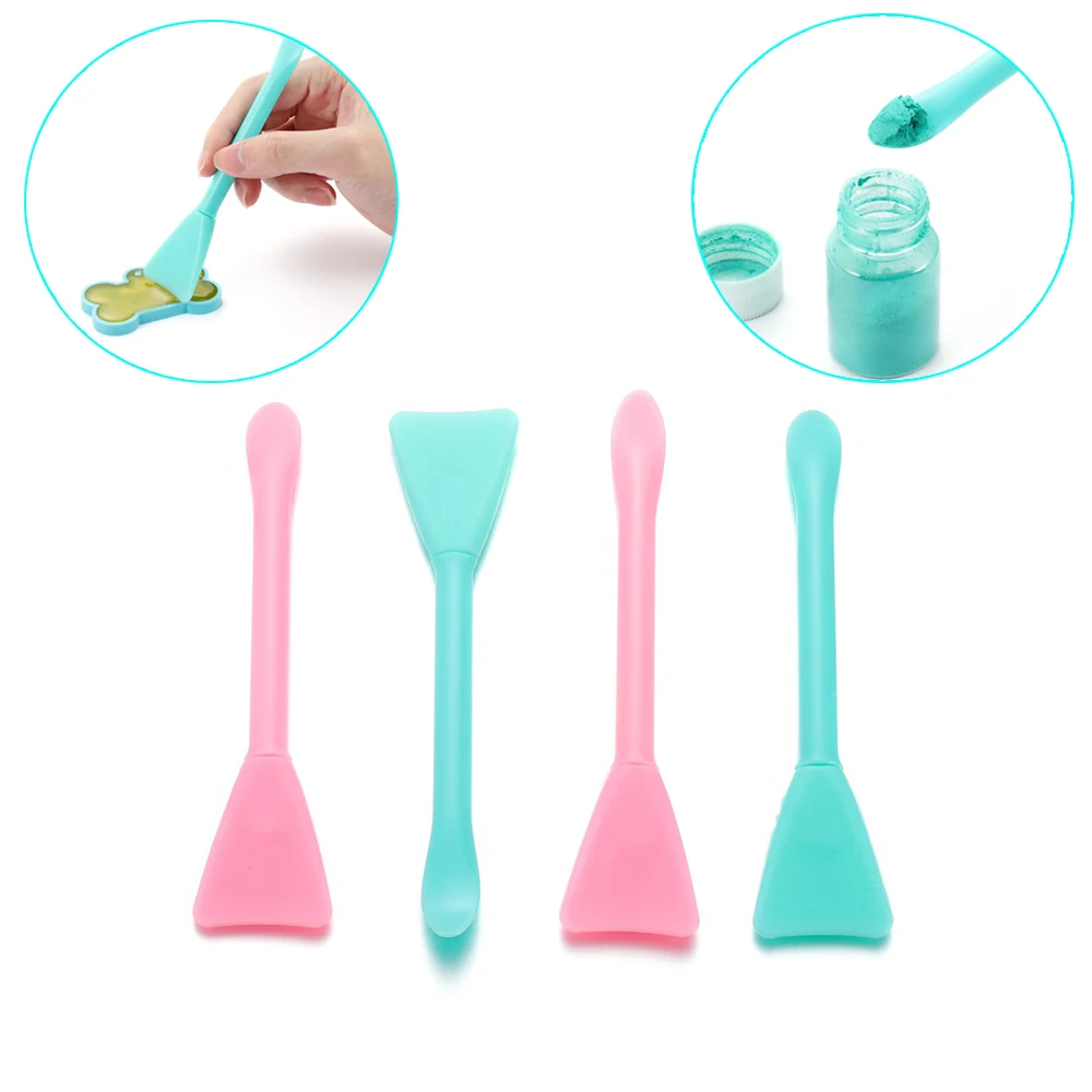 2/5Pcs Soft Silicone Stirring Brush Easy Clean Multifunction Powder Spoon Epoxy Resin Tool For DIY Craft Making Supplies | Украшения и