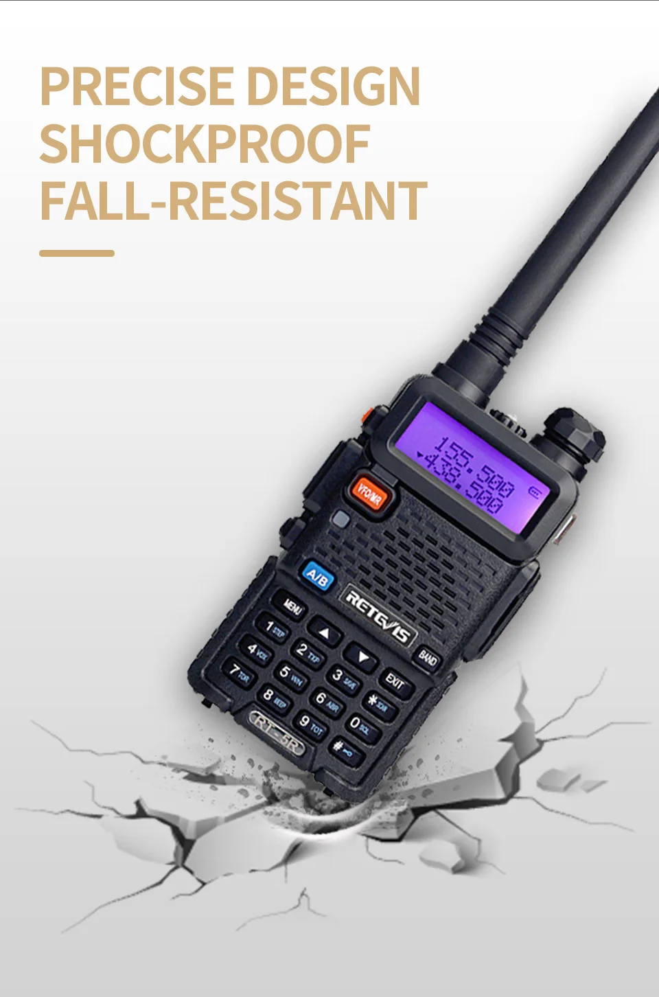 10 шт. RETEVIS RT5R Walkie Talkie VHF UHF двухдиапазонный любительский радиоприемник VOX FM двухсторонний радиоприемник для Baofeng UV-5R UV5R