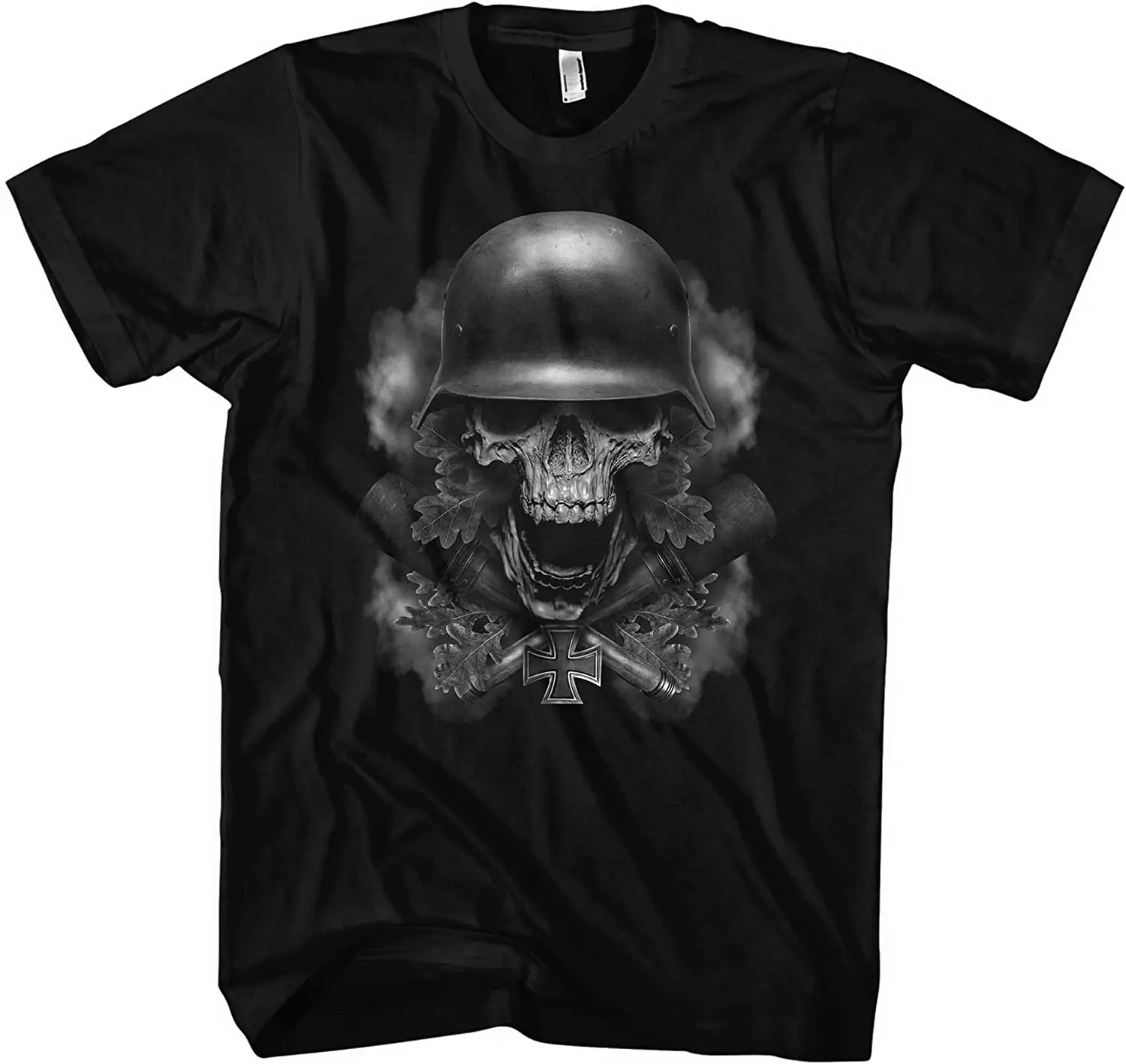 

German Soldier Skull T-Shirt | Skull Old Skull Soldiers Military Harajuku Mens T Shirts Size S-3XL