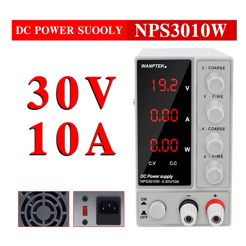 NPSW 30V 10A Wanptek новейший импульсный лабораторный источник питания постоянного тока 120 в 30 в 10 А профессиональный настольный мини Регулируемый цифровой источник питания регулируемый 30 в - Цвет: NPSW 30V 10A