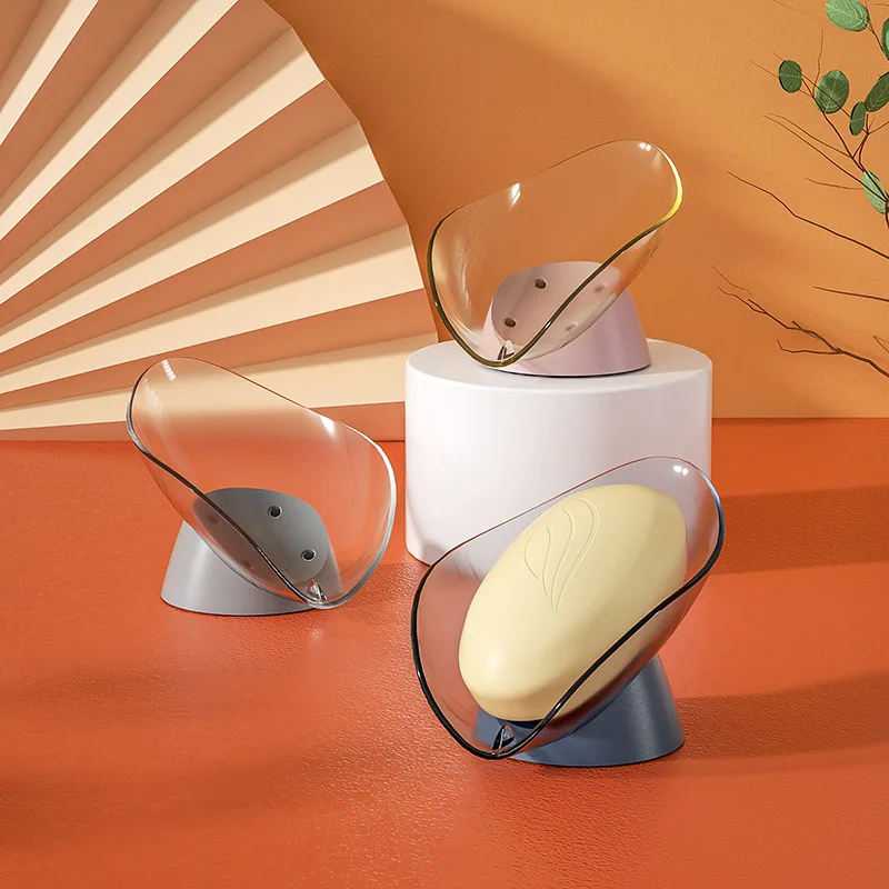 

Leaf Drain Shape Soap Box Soap Holder Box Shower Soap Holder sponge Storage Plate Tray Bathroom Supplies Bathroom Gadge