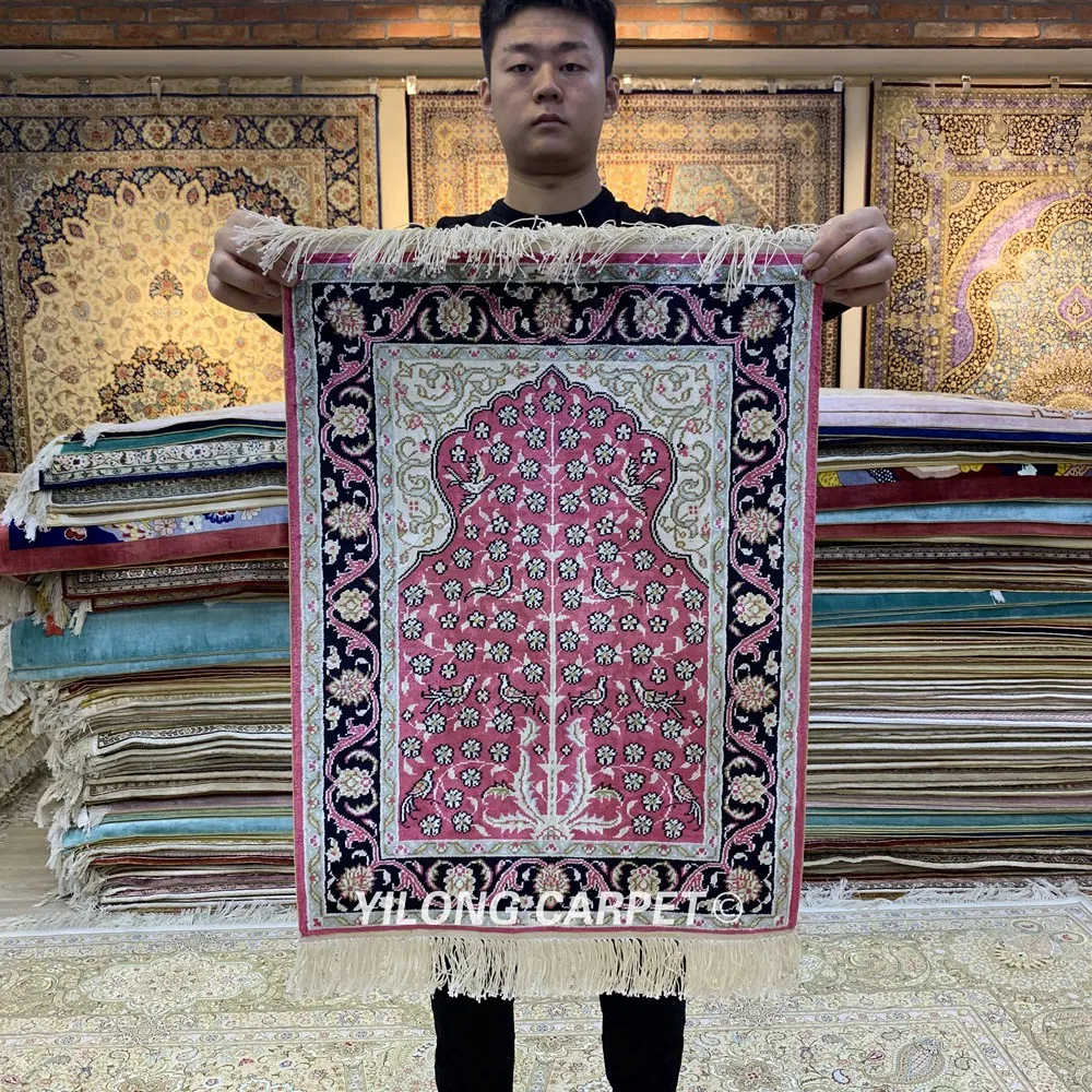 Yilong 1 5 'x 2' ручная работа цветочный персидский шелковый ковер с эксклюзивным