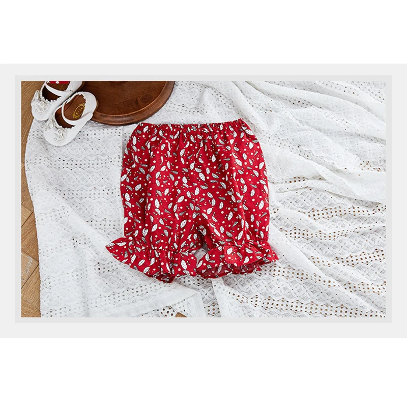 

Baby Girls Sets Red Grid Set 2021 New Spring Clothing Cartoon Grid Long Sleeve Princess Dress Clothing + Shorts