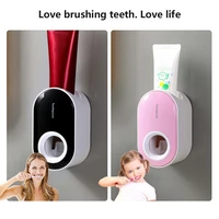 toothpaste dispenser bathroom toothpaste squeezer dust proof toothbrush holder wall mount stand bathroom accessories
