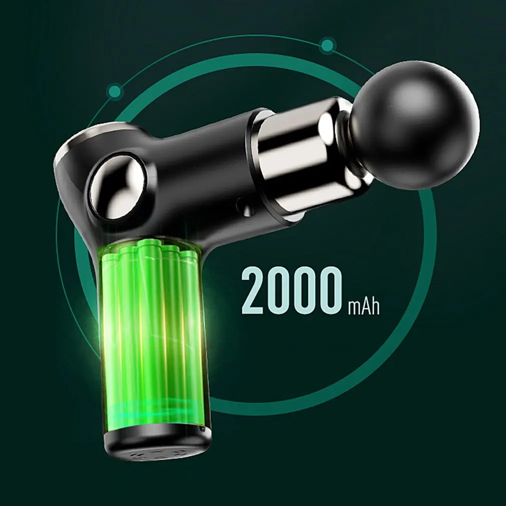 

Mini Fascia Gun LCD Display Massage Gun Deep Muscle Massager Gun Body Tissue Percussion Massager High Frequency Portable Device