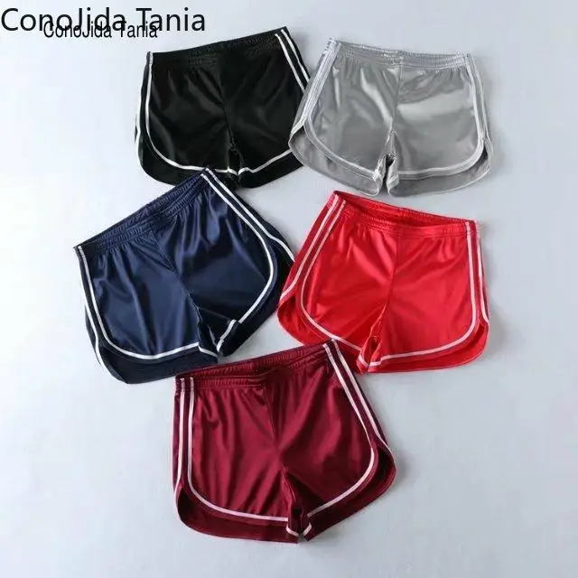 

Summer 2021 New Women's Midwaist Sports Shorts With Edge And Color Contrast