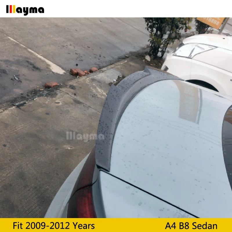 Стильный спойлер M4 для заднего багажника из углеродного волокна Audi A4 B8 2009 2010 2011 2012