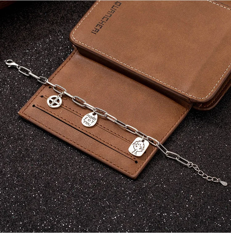 

Thai Silver Vintage S925 Sterling Silver Bracelet Female Fashion Cool Cartoon Character Hand Chain Fine Jewelry