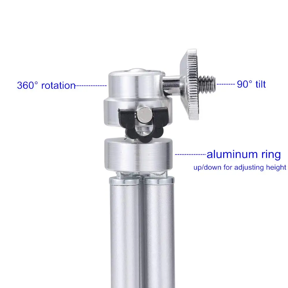 Гибкий мини штатив для мобильного телефона алюминиевый Трипод iPhone X 8 7 6S Xiaomi Samsung