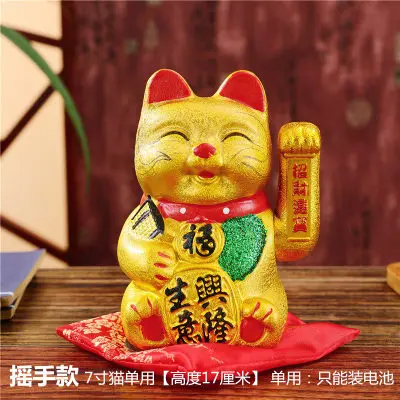 

zodiac crafts articles Ceramic gold electric cat hand - shake products Animal Wealth lucky Piggy bank bstatue home wedding