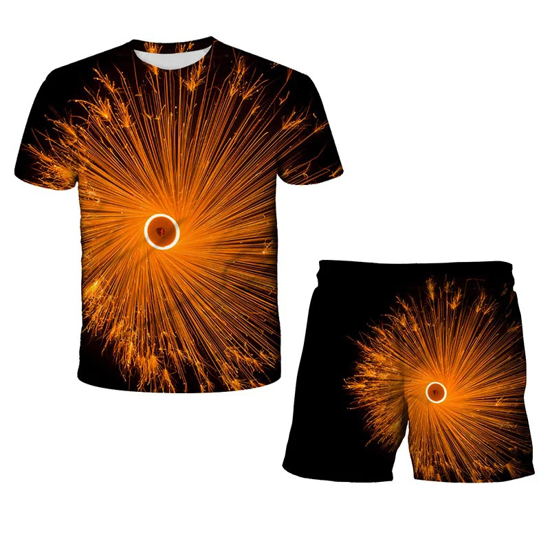 

Детский спортивный костюм, футболка с 3D мультяшным принтом, для мальчиков и девочек, в стиле хип-хоп, детская одежда