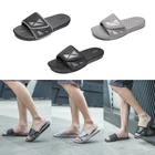 Мужские тапочки; Повседневные Нескользящие шлепанцы; Мужская домашняя обувь на плоской подошве для ванной; Вьетнамки; Домашние мягкие тапочки; Мужская обувь; Большие размеры
