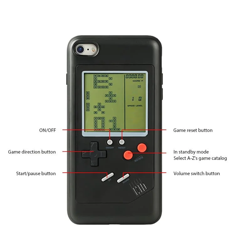 Ретро Чехол Caseboy для телефона Teris Gameboy iPhone X XS MAX XR мягкая задняя крышка из ТПУ Iphone 6 6S