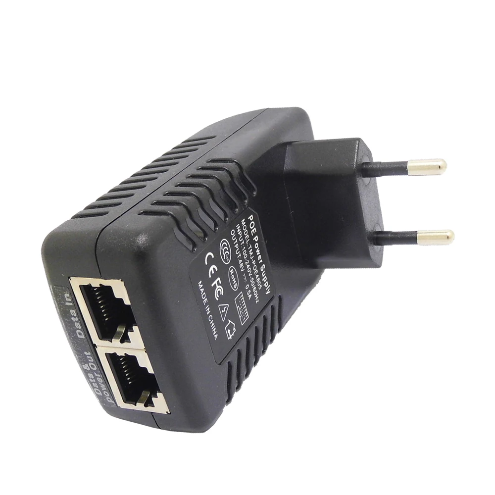 ЕС 48 В 0.5A PoE источник питания инжектор стандарт для камеры безопасности POE