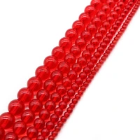 natural stone red glass beads round loose spacer beads 4 12mm for jewelry making necklace bracelet diy 15 beads strand