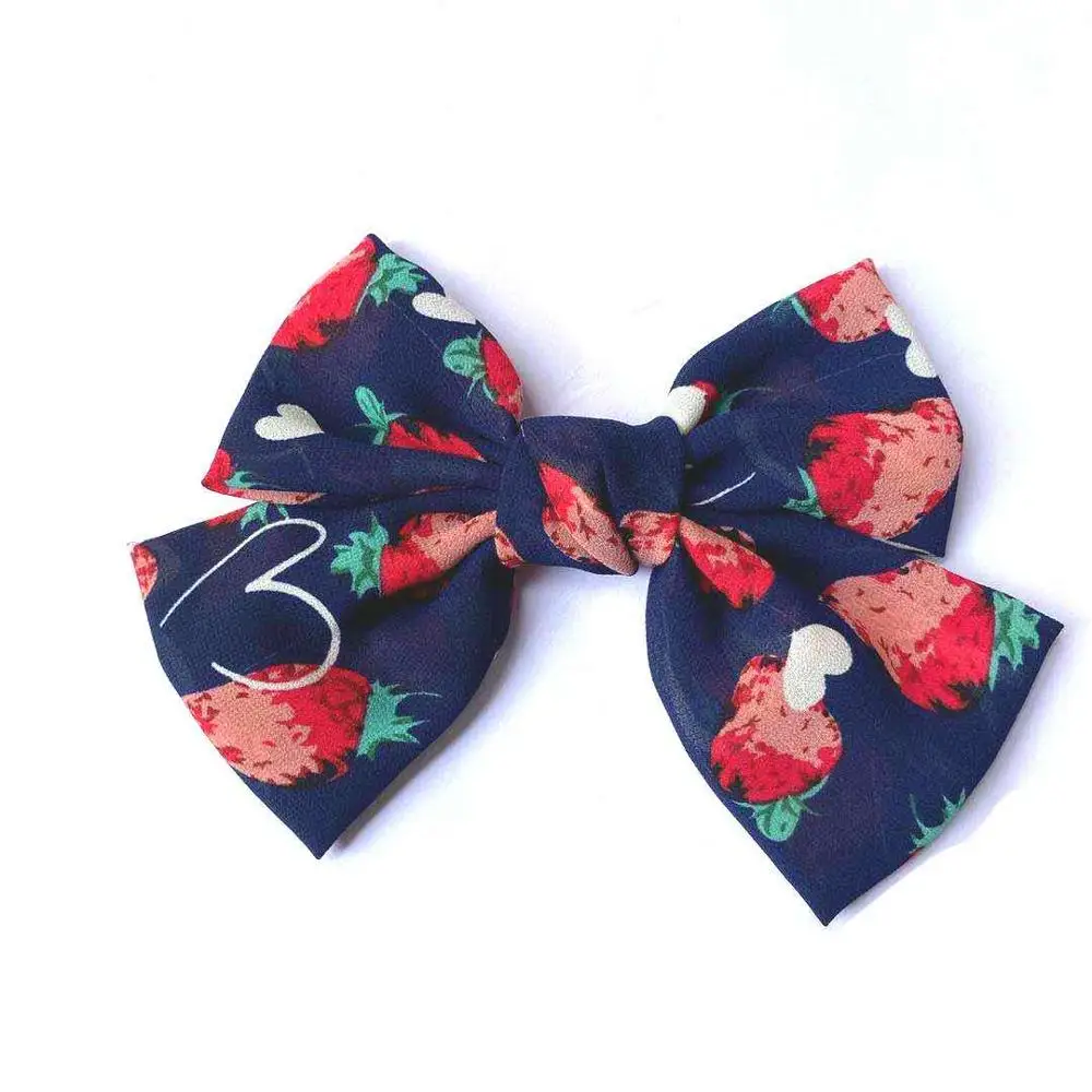 Аксессуары для волос с фруктовым клубничным большим бантом аксессуары из