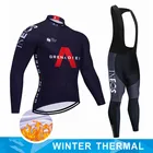 Новая командная зимняя теплая флисовая одежда для велоспорта INEOS, мужской костюм из Джерси с длинным рукавом, уличная одежда для езды на велосипеде, комплект из комбинезона и брюк