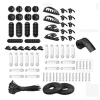 177pcs cable management cord organizer kitcable sleevecable clipshook and loopcable protectorlabels for home office