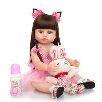 55cm original npk doll bebe reborn toddler girl pink princess bath toy soft full body silicone vinyl girl doll l o l surprice