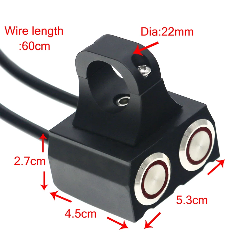 MoFlyeer 22 мм переключатель управления рулем мотоцикла из алюминиевого сплава с