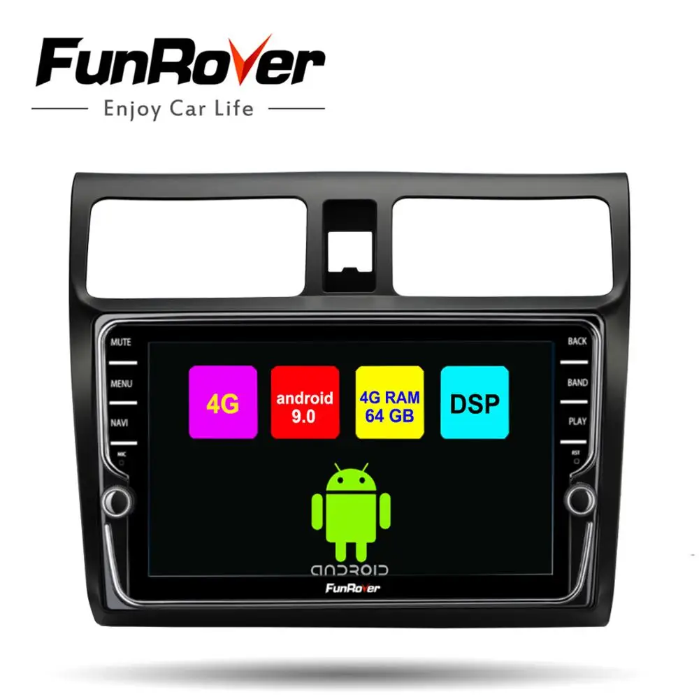Funrove 8 ядер android 9 0 автомобильный dvd плеер для Suzuki Swift 2005 2018 2007 2008 радио gps навигация