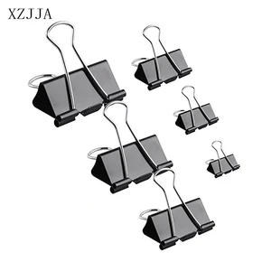 Зажим для бумаги XZJJA, металлический, 15-51 мм, черный