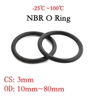 10pcs nbr o ring seal gasket thickness cs 3mm od 1080mm nitrile butadiene rubber spacer oil resistance washer round shape black
