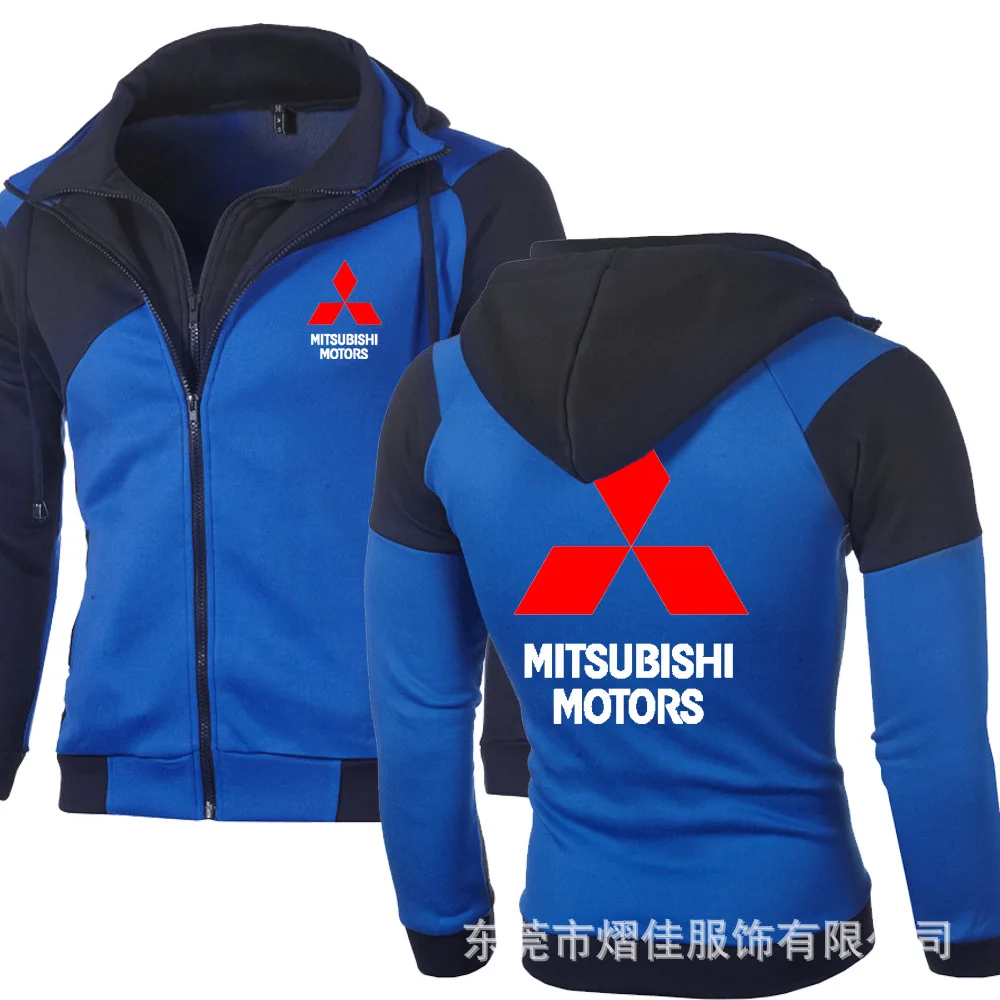 Мужская толстовка с логотипом Mitsubishi Толстовка на двойной молнии хлопковая