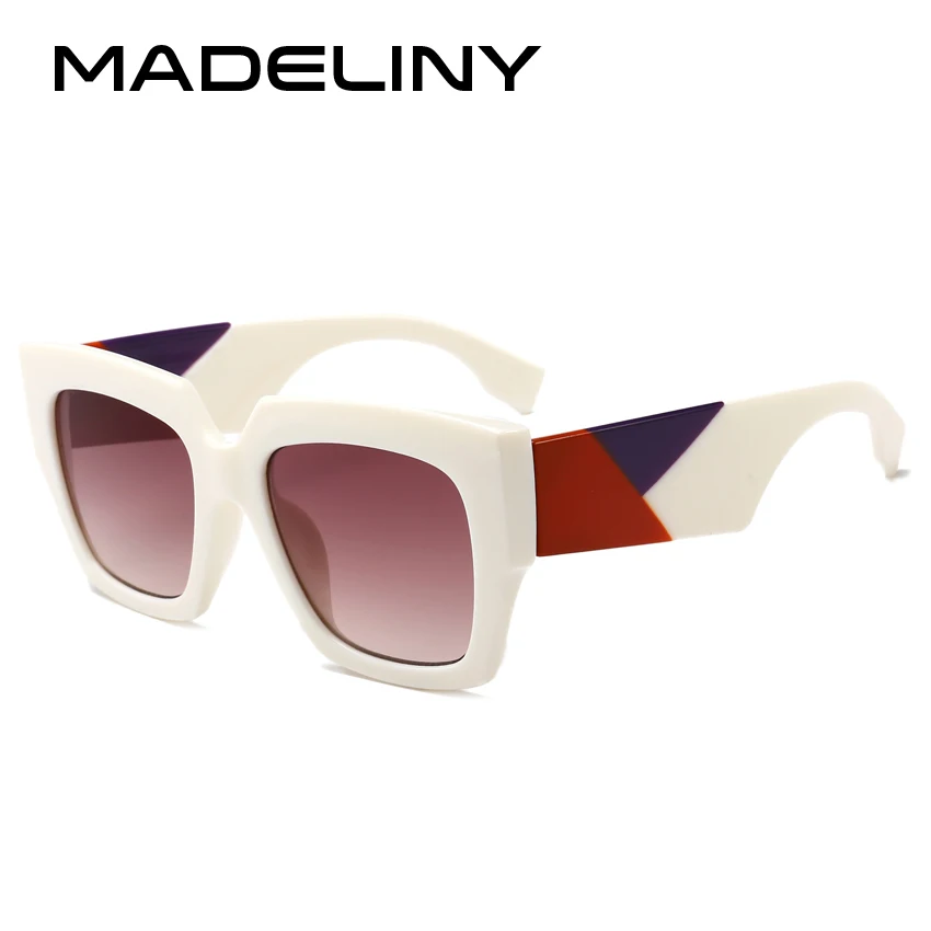 C5 MADELINY, модные квадратные солнцезащитные очки, женские, фирменный дизайн, классика, Ретро стиль,, негабаритные, солнцезащитные очки, Lentes De Sol Mujer, UV400, MA090 - Цвет линз: C5